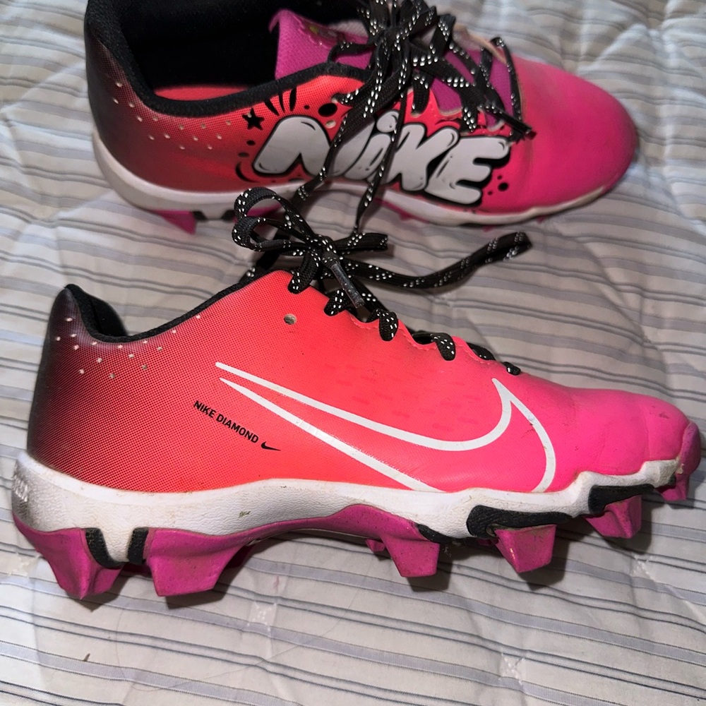 Nike Pink and Black Sports Cleats